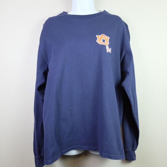 Delta Pro Weight Auburn Girls Love Aubie Blue Long Sleeve Shirt Size Large - Picture 2 of 10